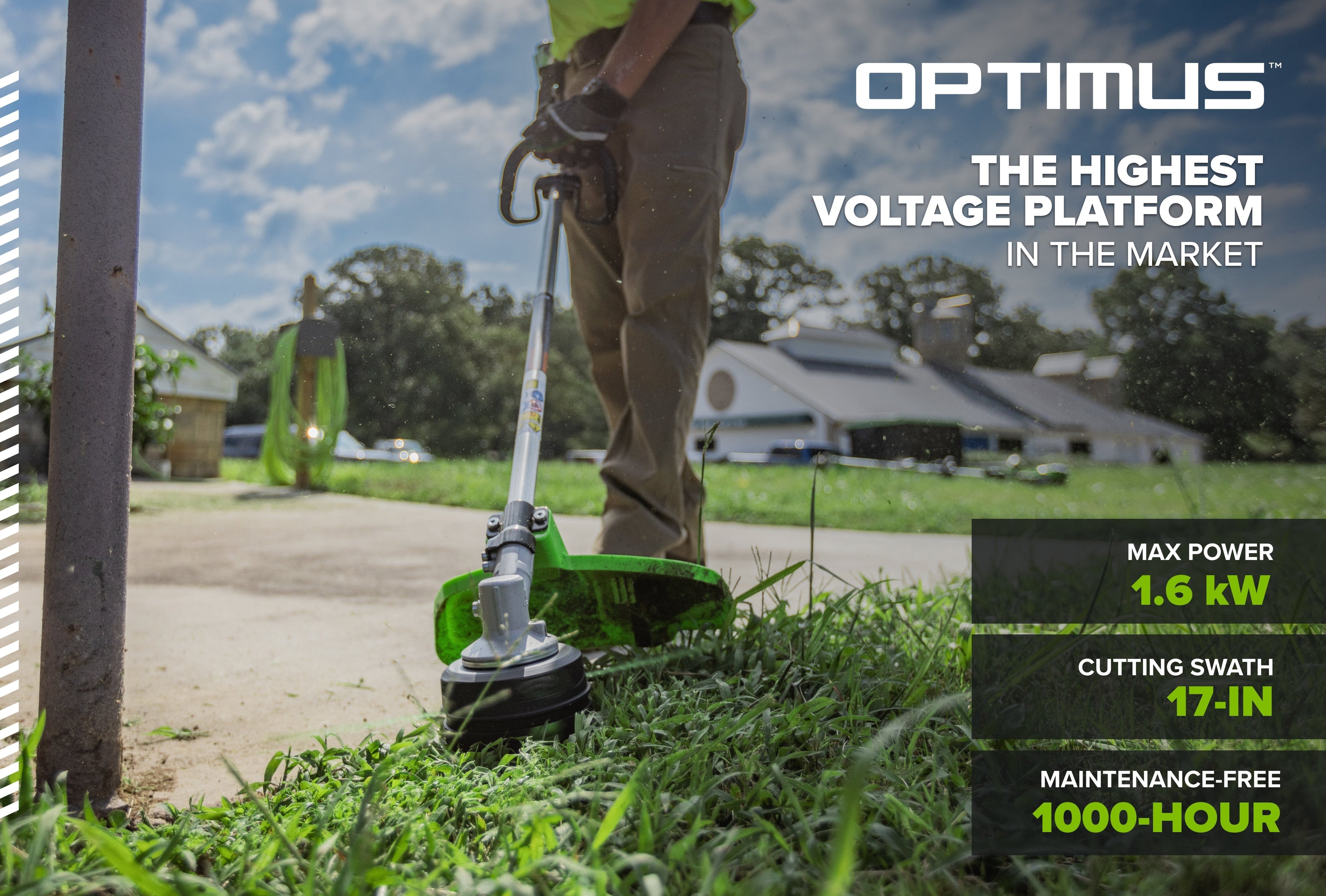 82V OPTIMUS 1.6kW 17" String Trimmer With (1) 4 Ah Battery and Dual Port Charger | ST161-4DP