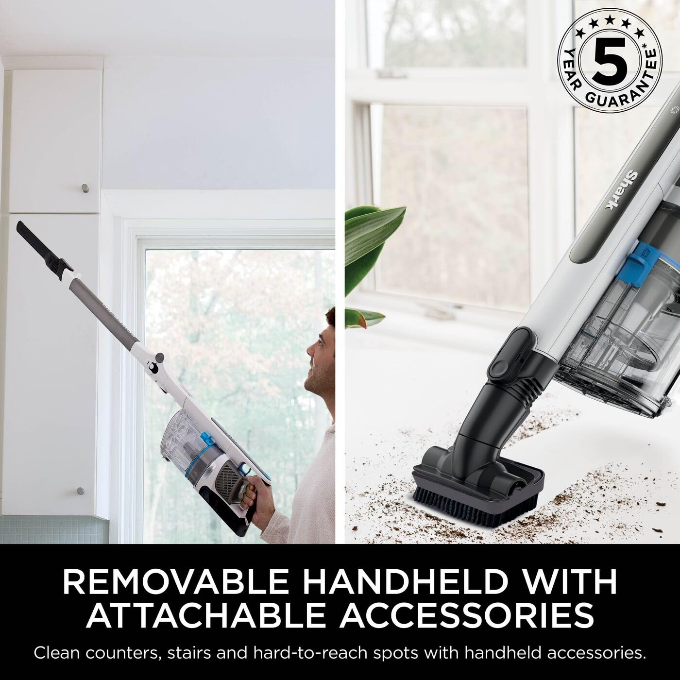 Shark PowerPro Pet Cordless Stick Vacuum Cleaner, Lightweight, Floor Detect Technology
