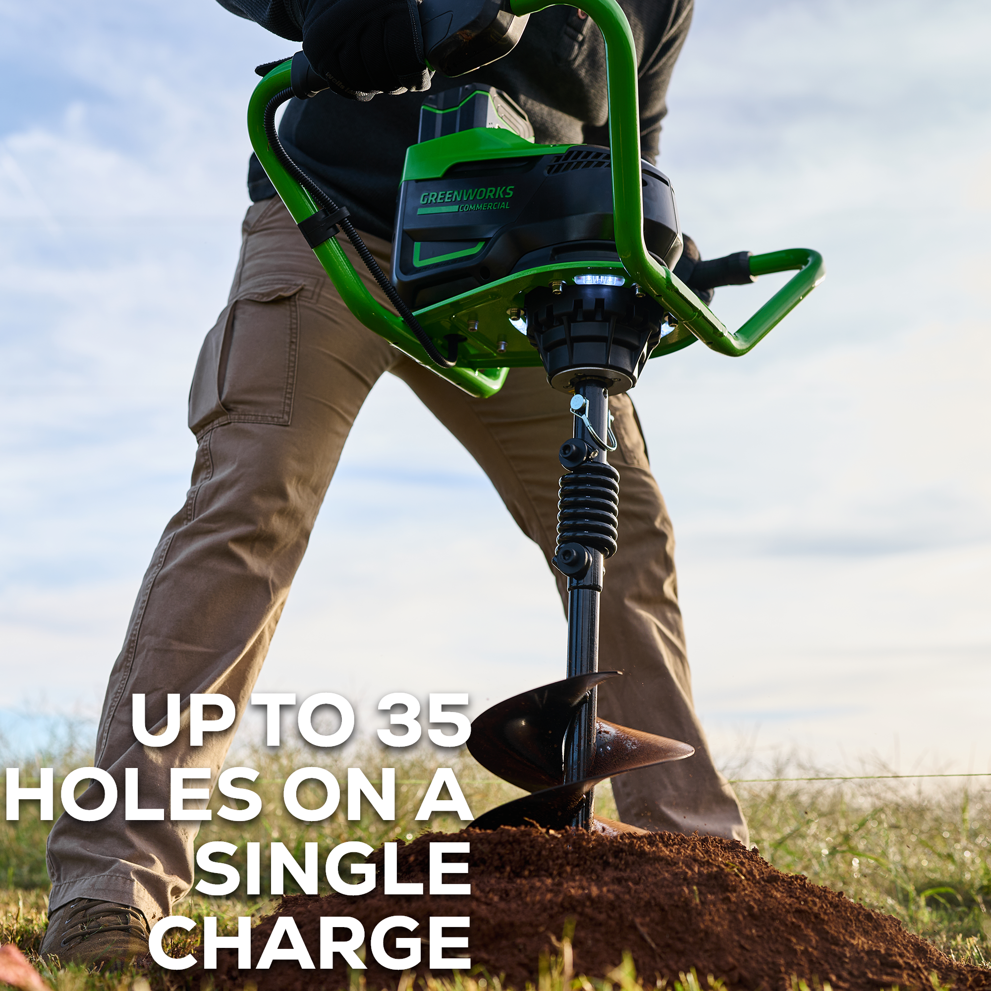 82V Earth Auger Kit with 4Ah Battery and Dual Port Charger | 82EA8-4DP