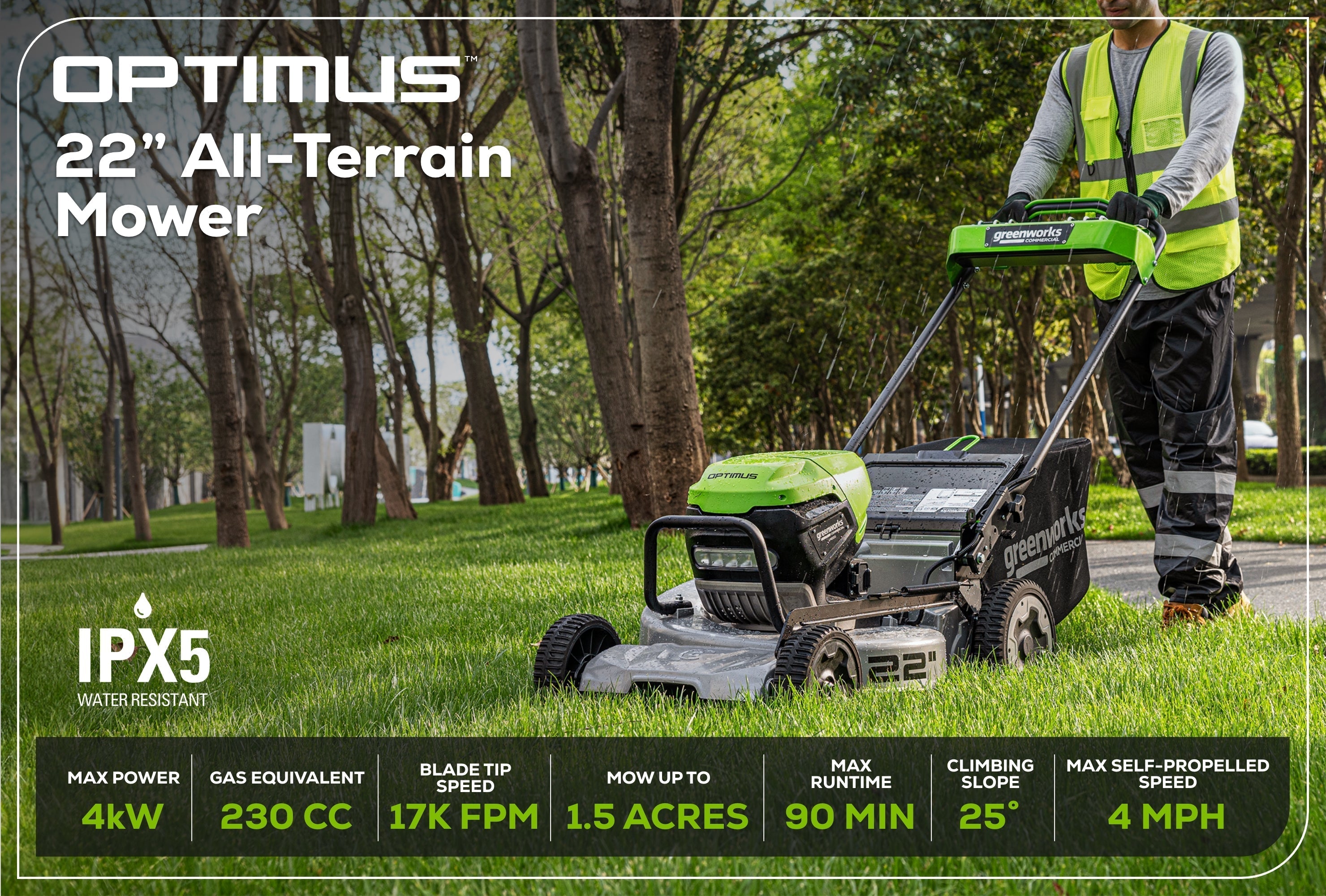 82V OPTIMUS ATM 22” Self-propelled Mower | ATM22A