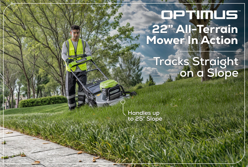 82V OPTIMUS ATM 22” Self-propelled Mower With (2) 8 Ah Batteries And Dual Port Charger | ATM22A-82DP